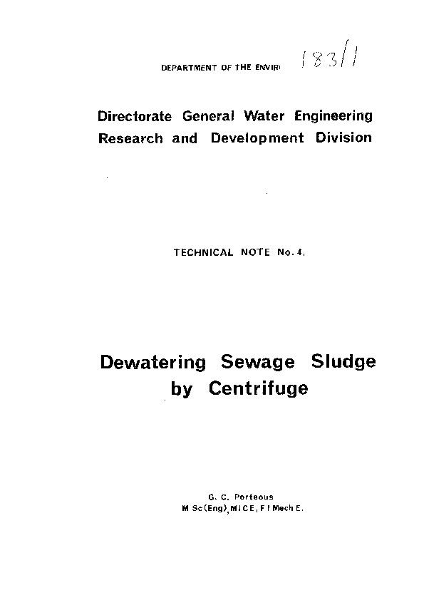 Dewatering Sewage Sludge by Centrifuge