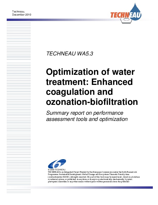 Optimization of water treatment