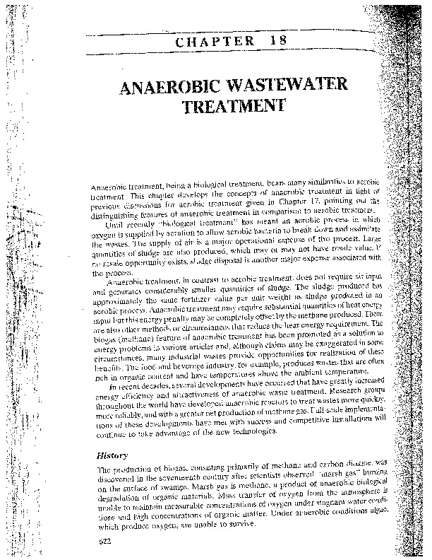Anaerobic Wastewater Treatment
