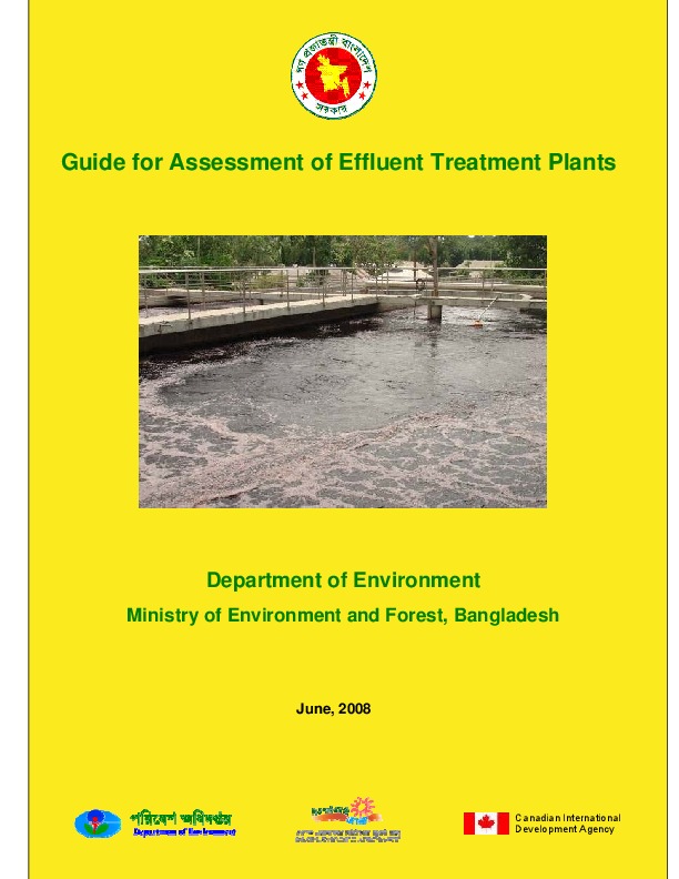Guide for Assessment of Effluent Treatment Plants