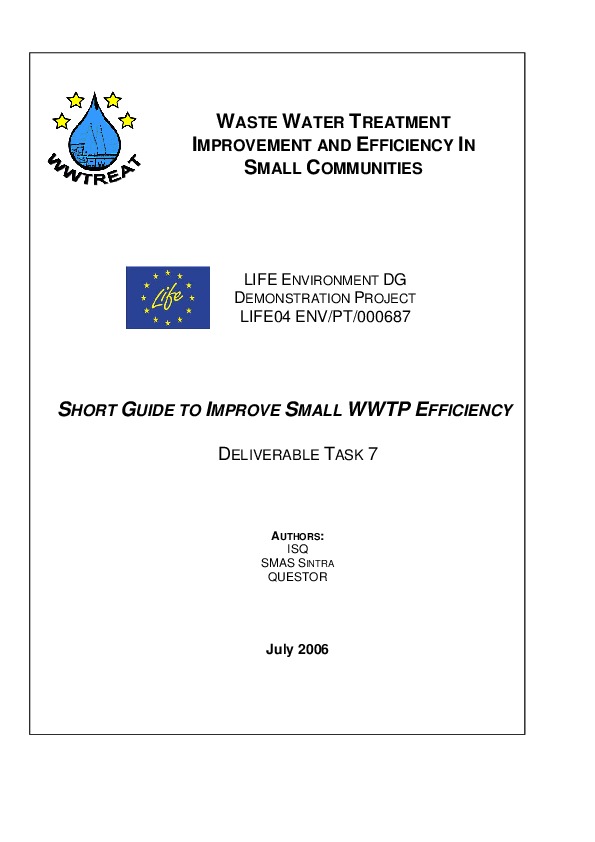 Short guide to improve small WWTP efficiency