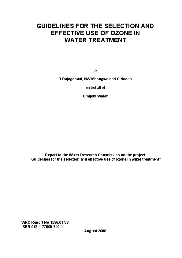 Effective Use of Ozone in Water Treatment