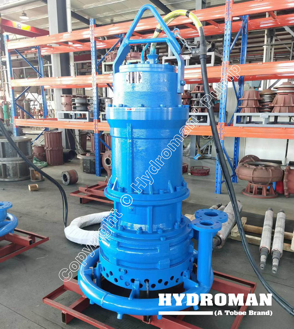 Hydroman&reg; Submersible Dredge Pump with Water Jet Ring is the kind of heavy duty submersible pump that can be mounted on dredgers for the dredgi...